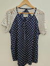 AUNTY Polka Dot & Lace Top