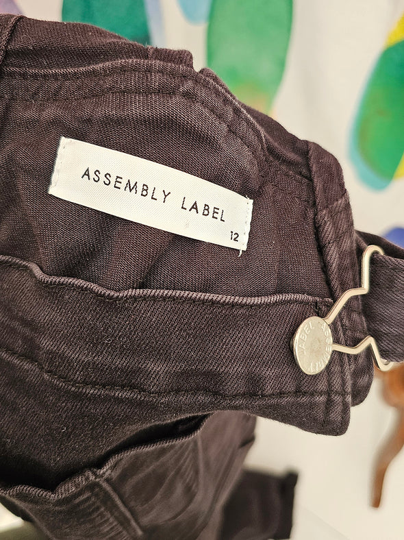 ASSEMBLY LABEL Black Denim Overalls