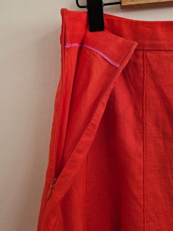 BODEN Size L Linen Skirt