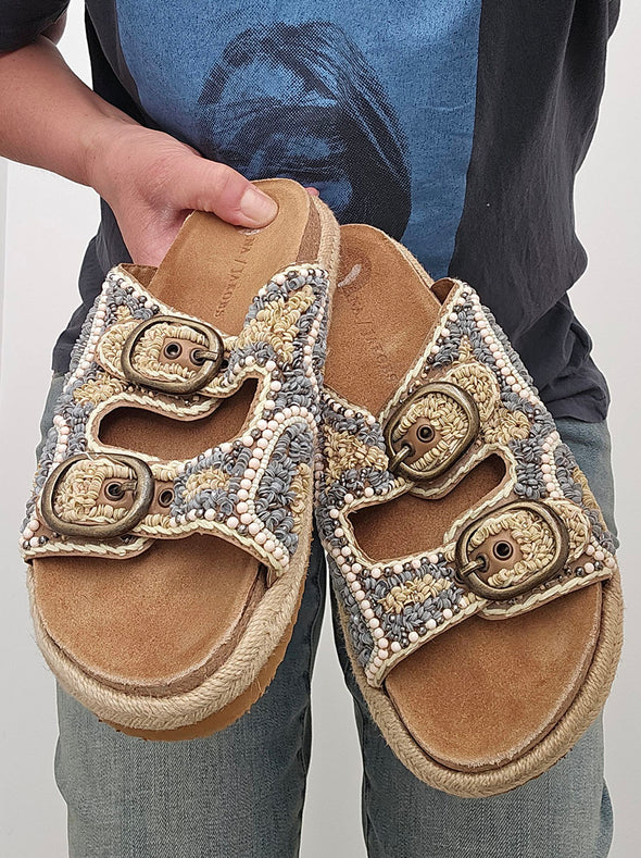 ANA JAKOBS Beaded Sandals