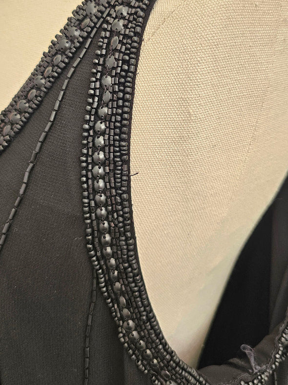 Vintage Black Beaded Dress