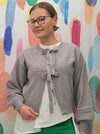Bow Tie Grey Cardigan