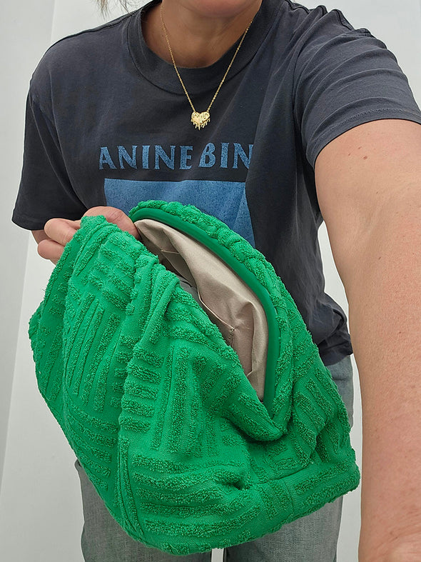 EGO Green Statement Clutch Purse