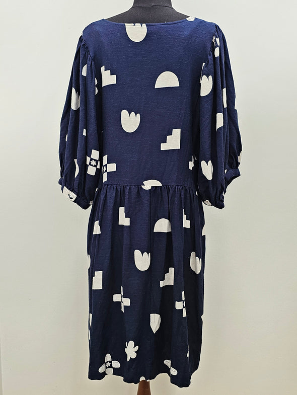 ELM Size 18 Navy Print Dress