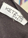 Ketz Ke Black floral detail top