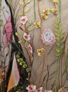 Lemon Tree Sheer Floral Embroided Black Top