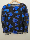 MONSOON Electric Blue Flower Sheer Top