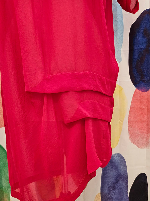 MOOCHI Drape Fuschia Dress