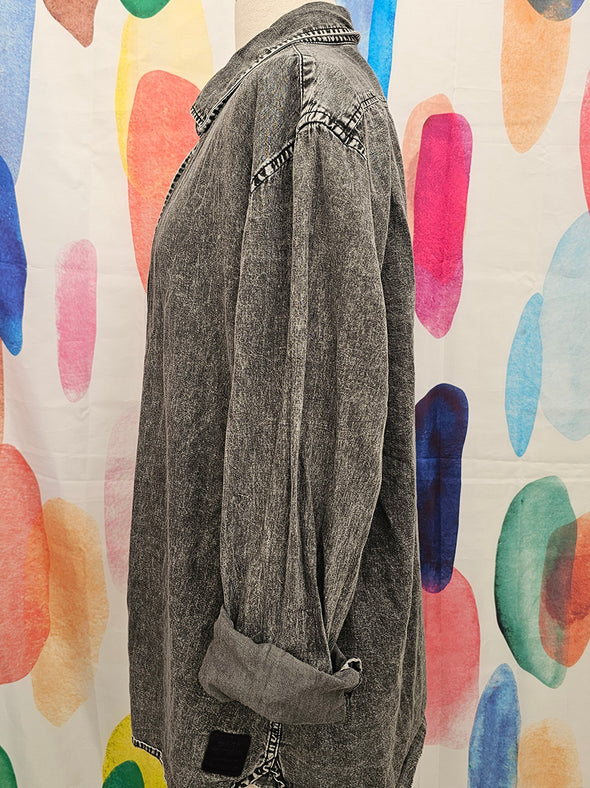 QUIKSILVER Charcoal Denim Shirt