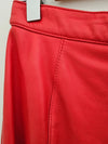 VINTAGE Red Leather Skirt