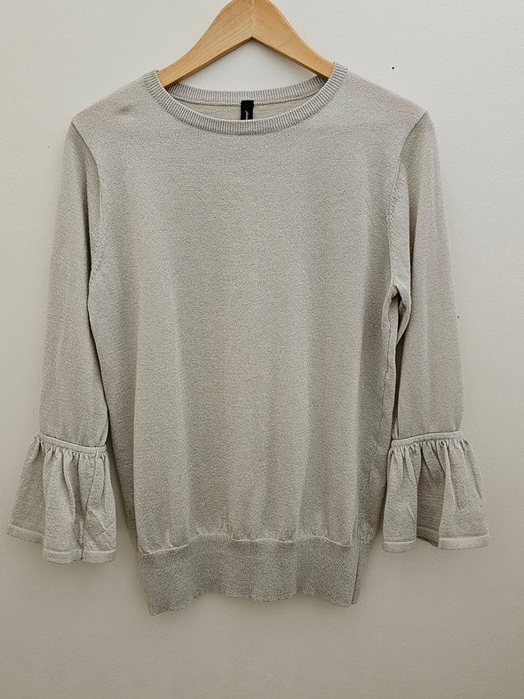 SOYACONCEPT Silver Detailed Sleeve Top