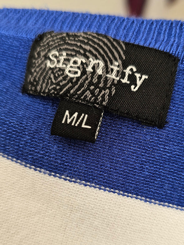 Signify Blue White Stripe Jumper
