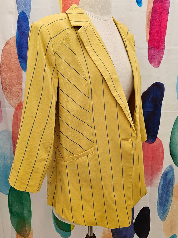 ZAFINA Butter pinstripe blazer