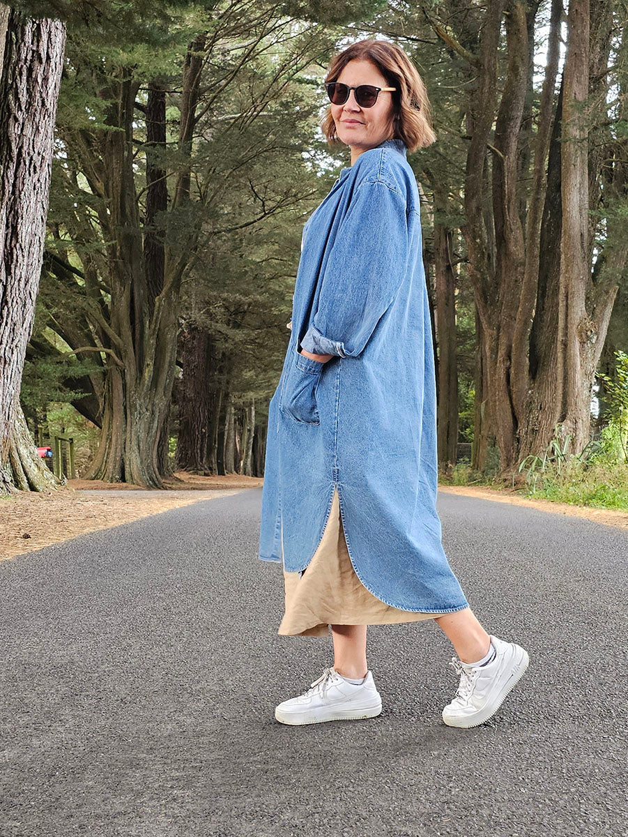 Denim housecoat hotsell