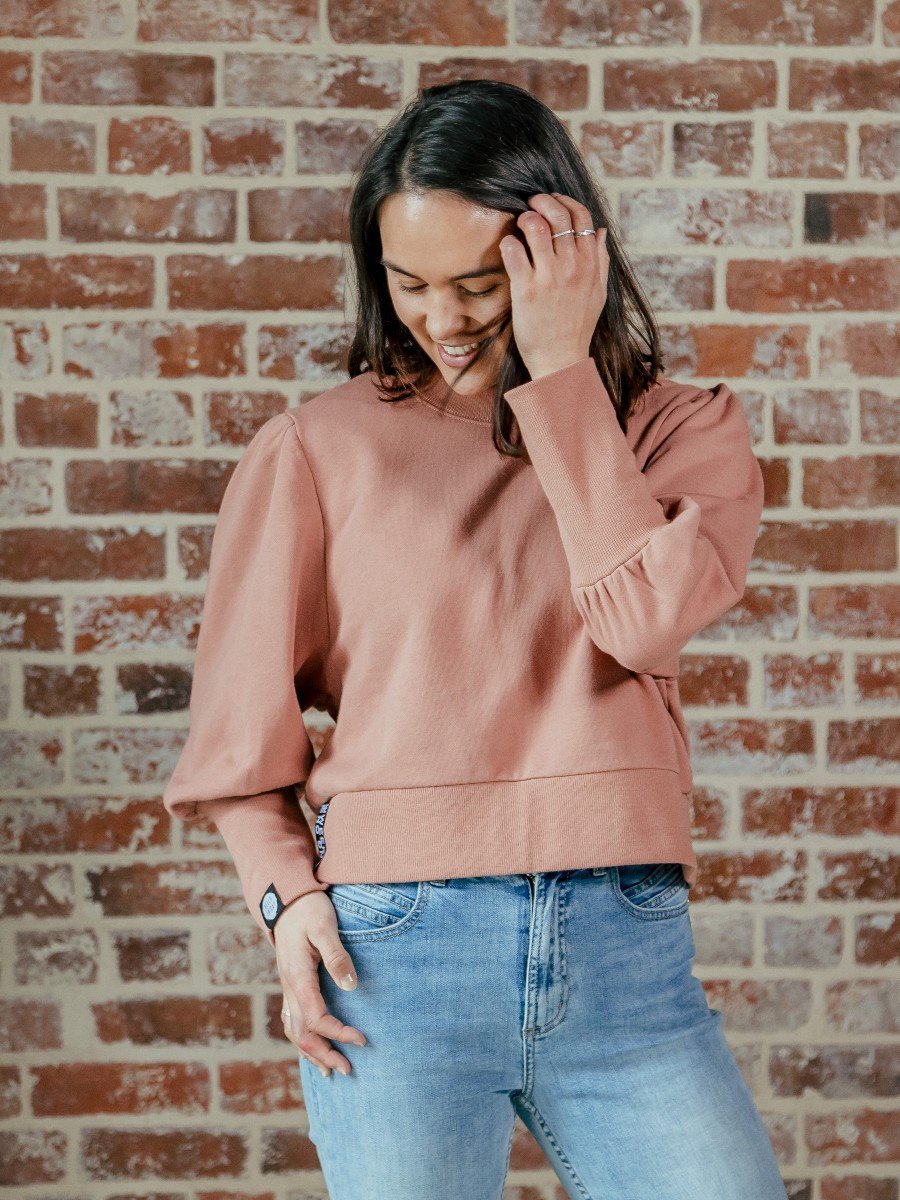 Hailey Crop Dusty Rose – Hello Friday - Main Image