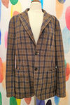 BENETTON Plaid Bazer