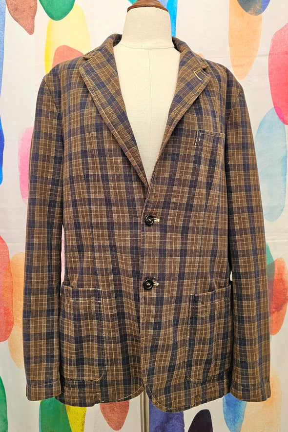 BENETTON Plaid Bazer