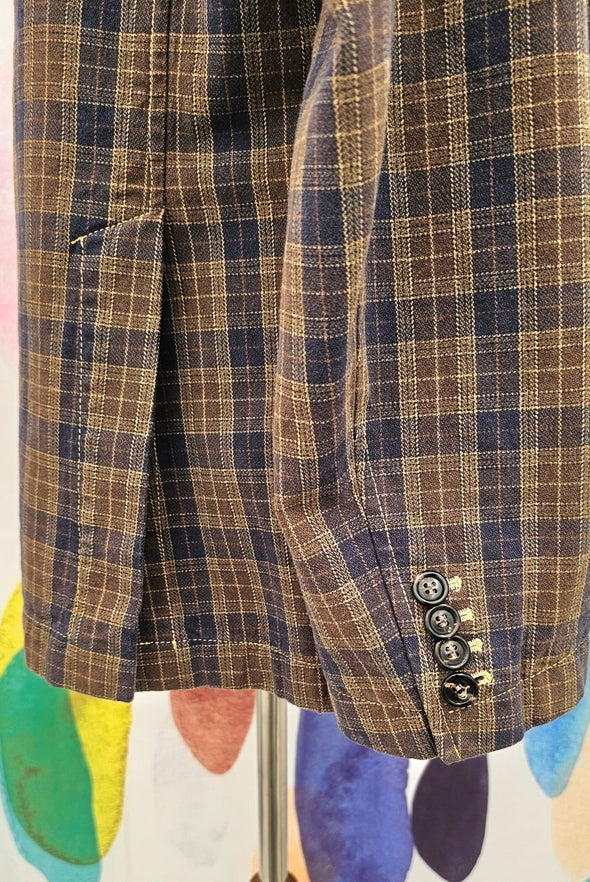 BENETTON Plaid Bazer