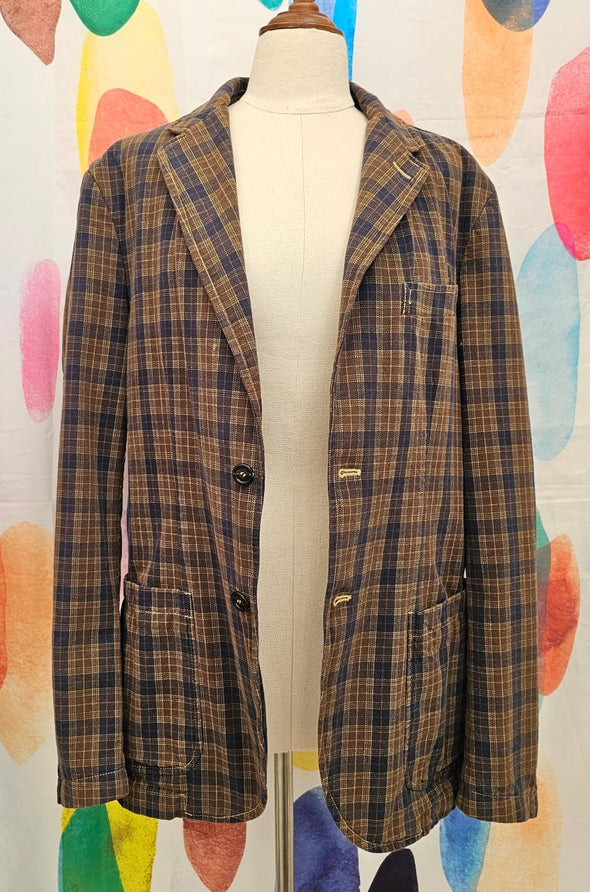 BENETTON Plaid Bazer
