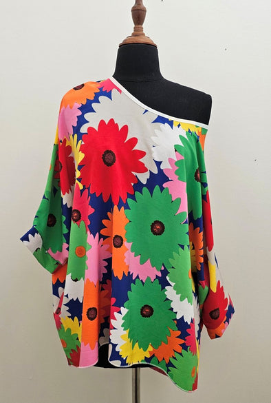 FLOWER JOY onesize drape top