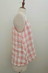 LINEN Size M Gingham tank top