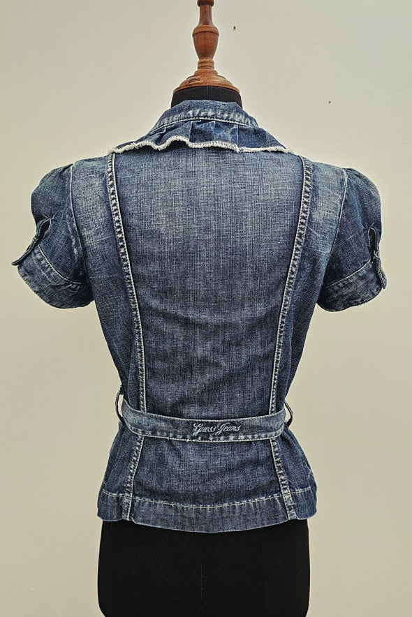 GUESS Size 10 denim button up top