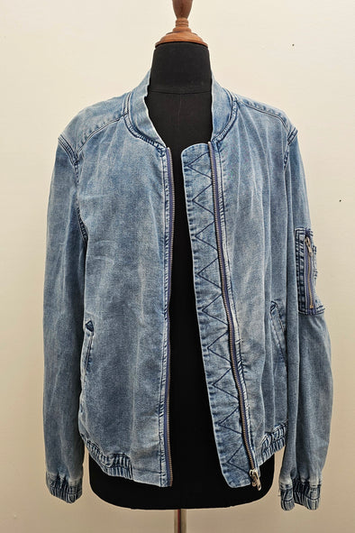JUST JEANS Size 10-14 stretch denim bomber