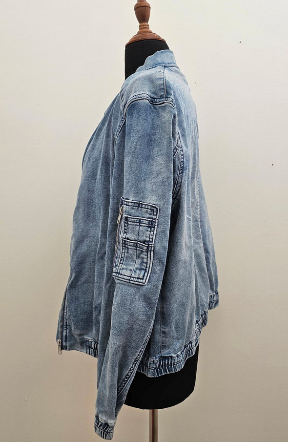 JUST JEANS Size 10-14 stretch denim bomber