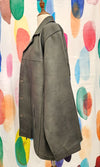 VINTAGE Leather Dark Grey Blazer