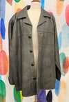 VINTAGE Leather Dark Grey Blazer