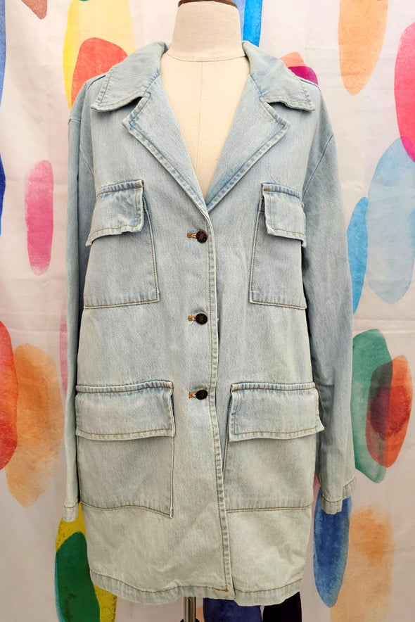 LIONESS denim shirt or minidress