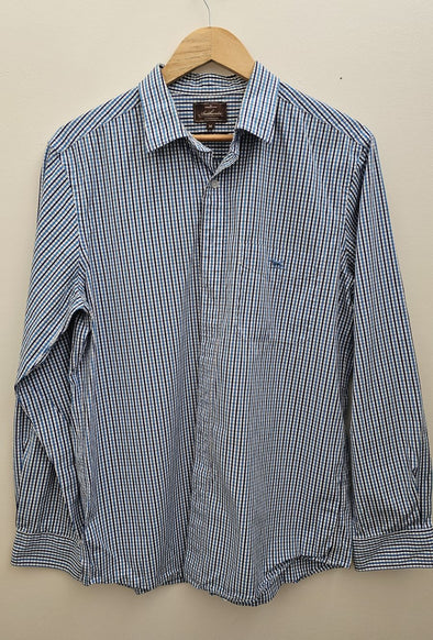 RODD & GUNN blue check shirt M
