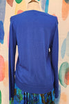UNIQLO V neck blue sweater