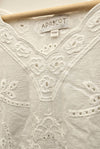 APRICOT embroidered white cotton top