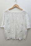 APRICOT embroidered white cotton top